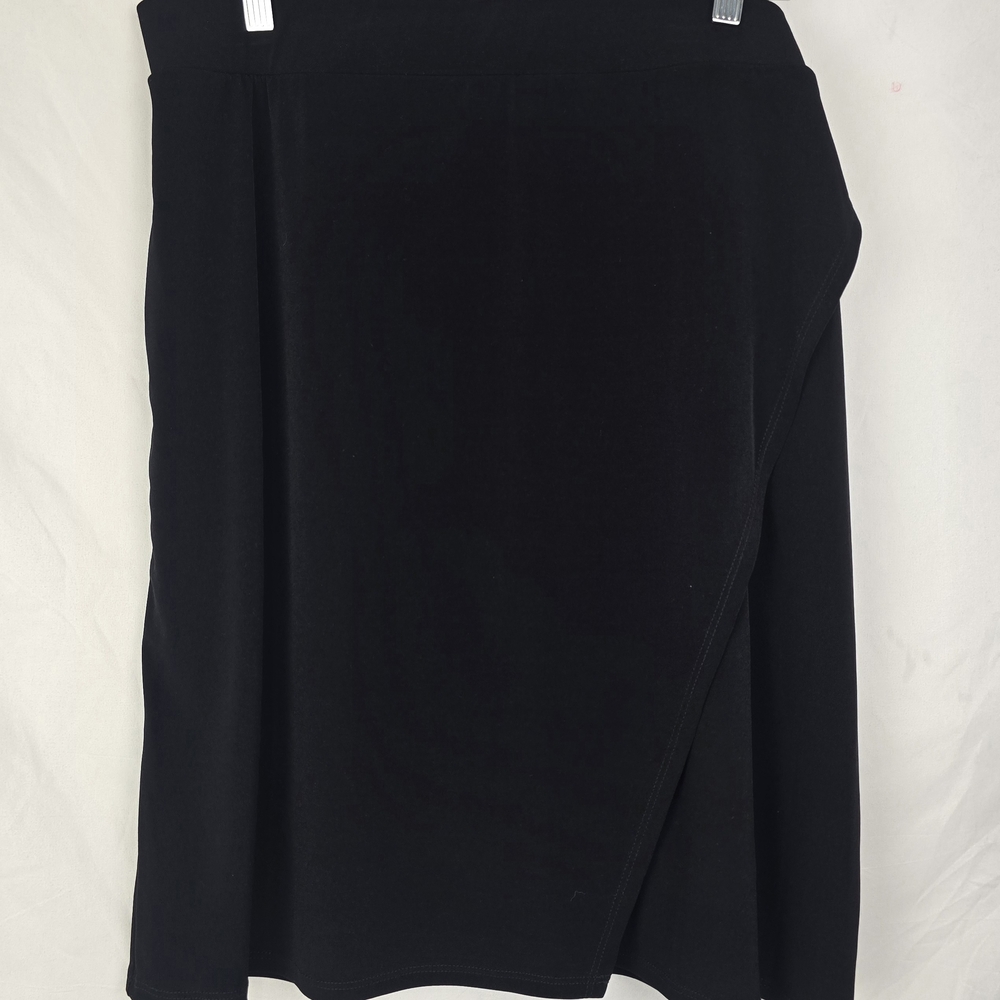 Chico’s Easywear Slinky Knit Faux Wrap Minimalist Pull-on Skirt sz 3 (XL US)